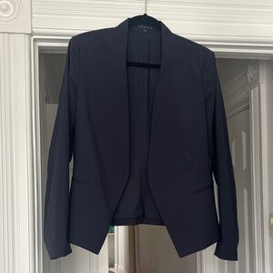 Theory navy blue Open Front Blazer